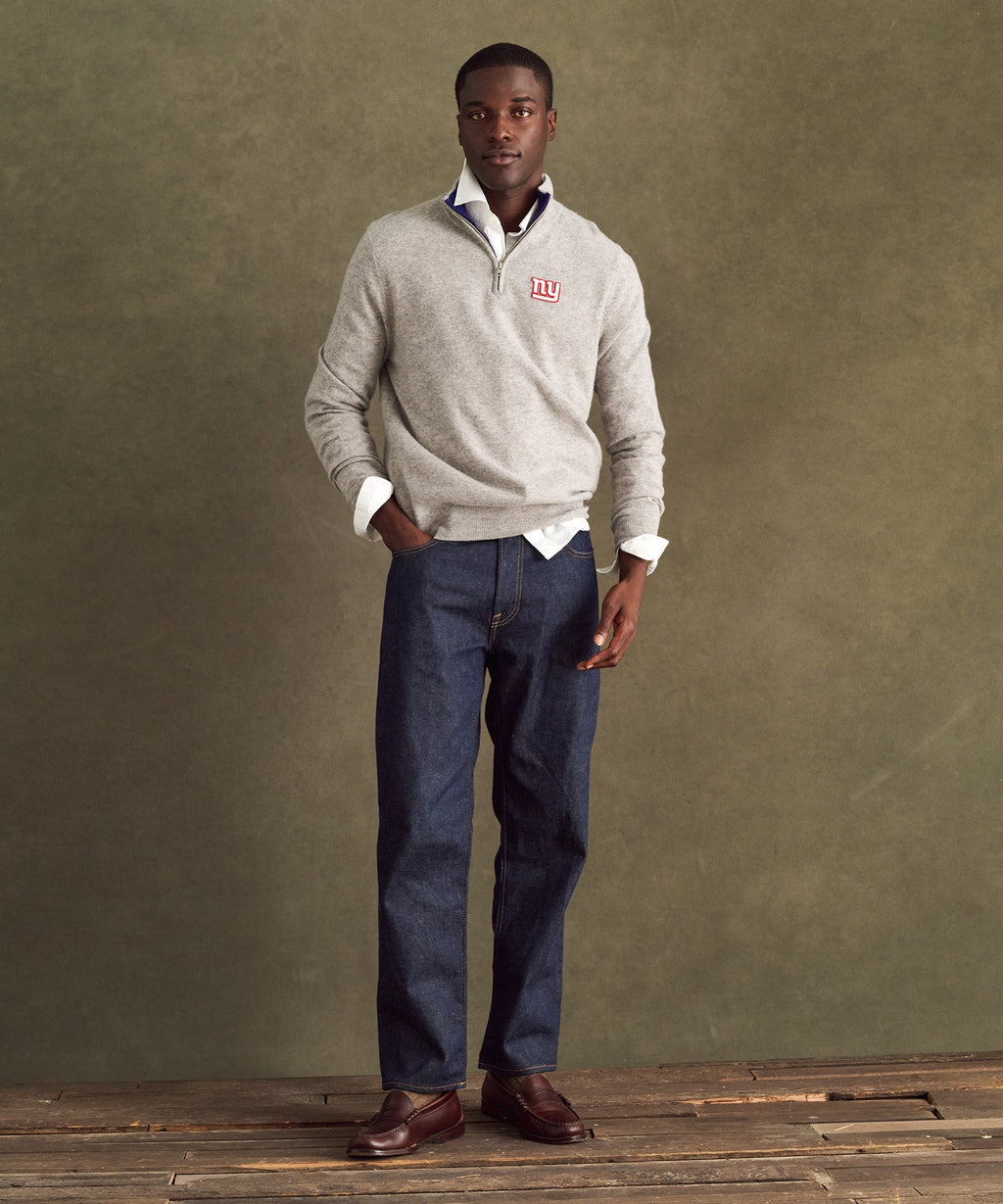 NFL Signature Cashmere Color Blocked Quarter Zip