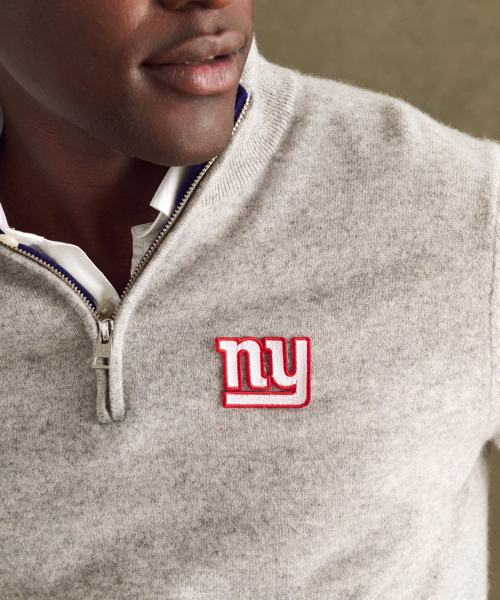 NFL Signature Cashmere Color Blocked Quarter Zip